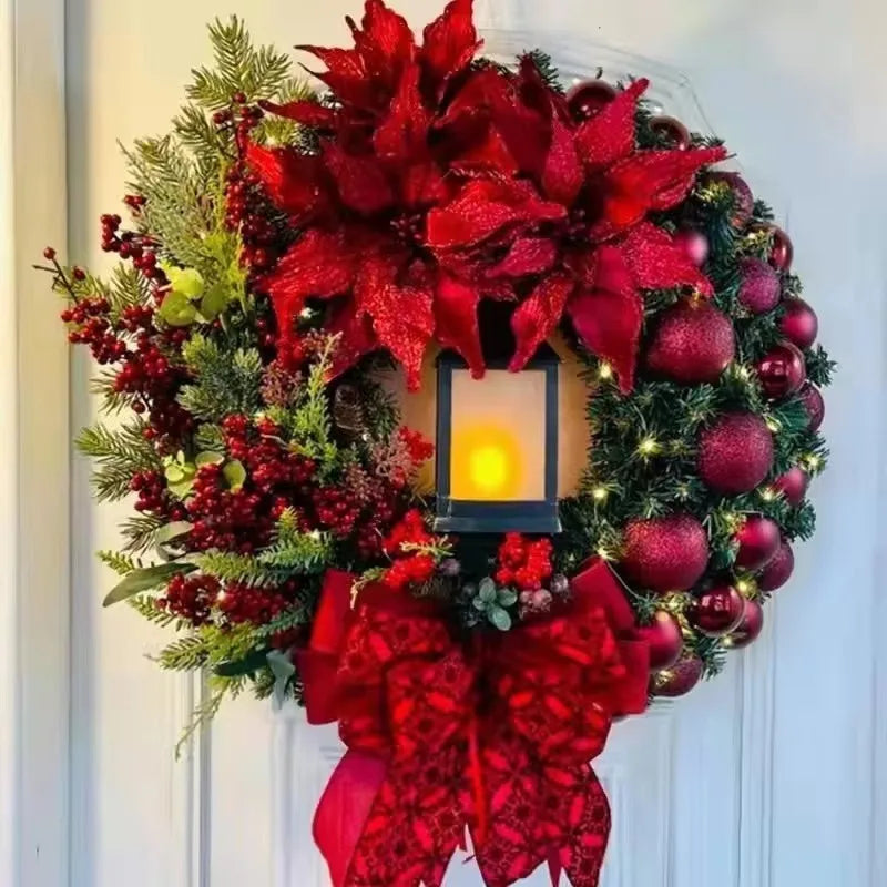Christmas Wreath With Lamp God Jesus