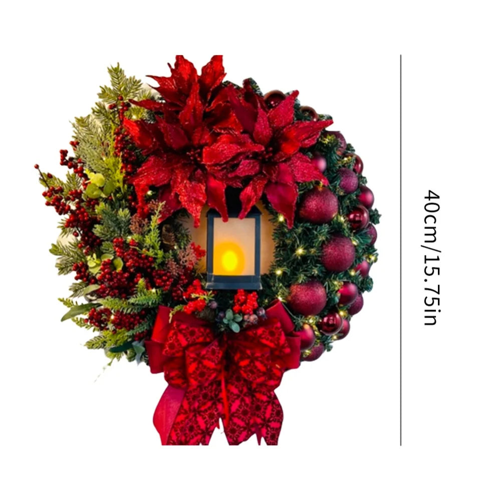 Christmas Wreath With Lamp God Jesus