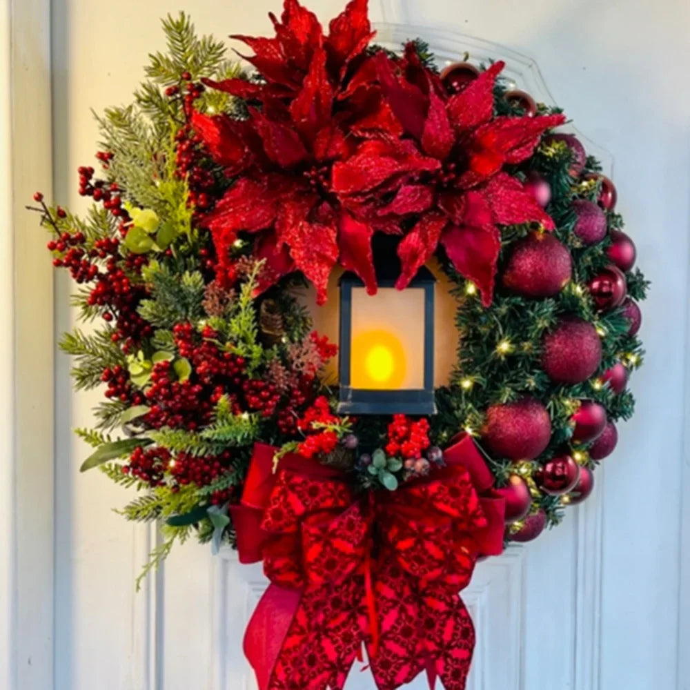 Christmas Wreath With Lamp God Jesus